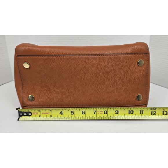 Michael Kors Orange Leather Studio Mercer Medium Satchel Crossbody - Picture 7 of 7